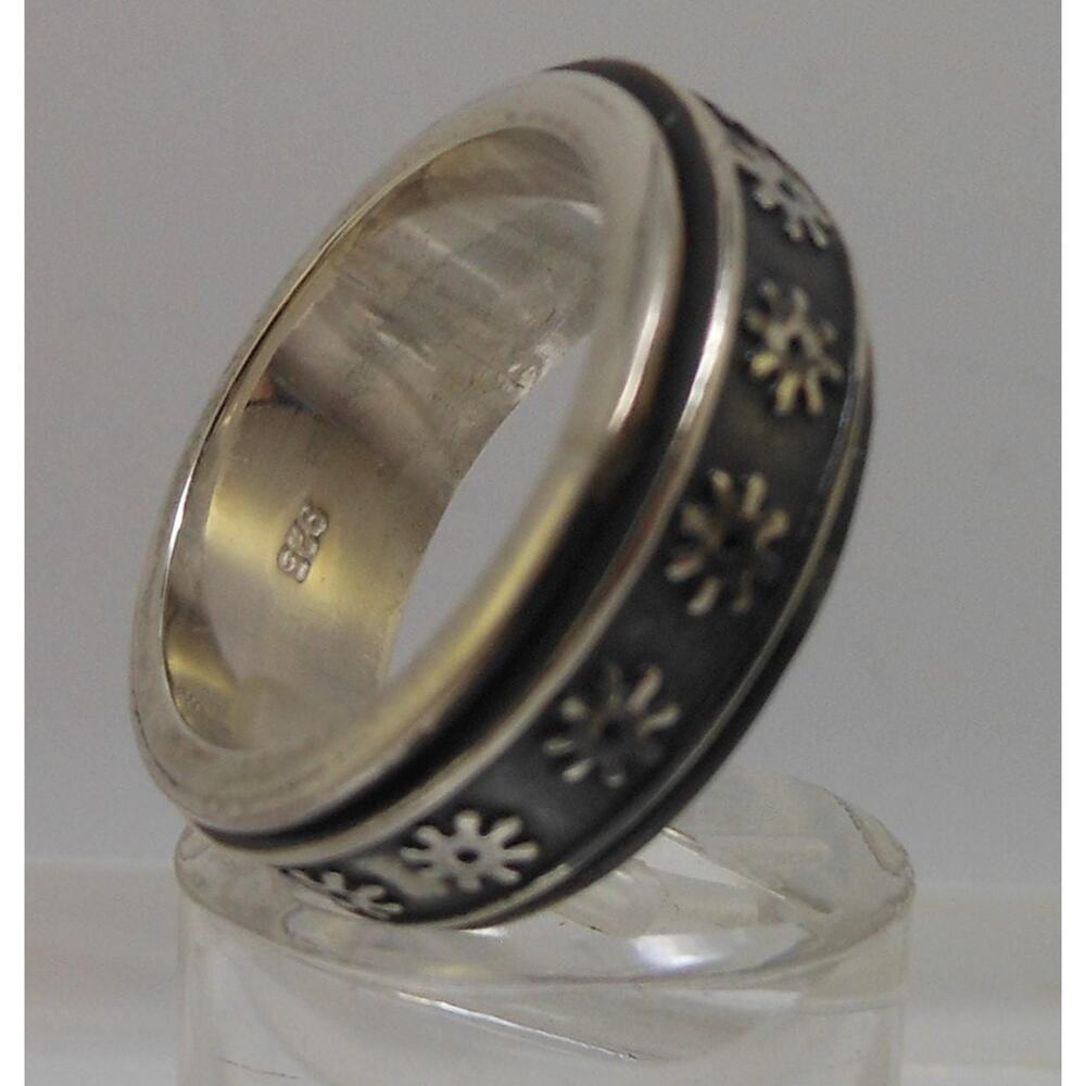 1990's Sterling Silver Spinner Prayer Worry Pinky Ring Size 6  Band Handcrafted